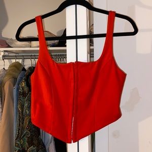 I AM GIA INSPIRED DUPE RED CORSET TOP